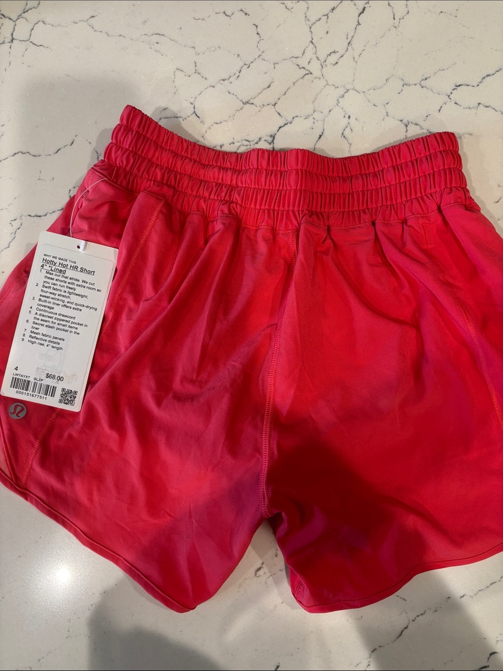lululemon Hotty Hot HR Short 4” Lined in Glaze Pink Sz 4 NWT 🔥